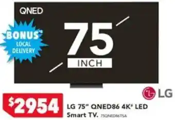 Harvey Norman LG 75 QNED86 4K* LED offer