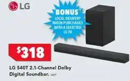 Harvey Norman LG S40T 2.1-Channel Dolby offer