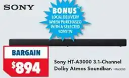 Harvey Norman Sony HT-A3000 3.1-Channel y Atmos Soundbar offer