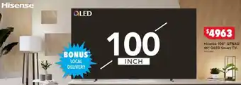 Harvey Norman Hisense 100" Q7NAU 4K' QLED Smart TV offer