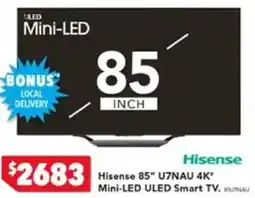 Harvey Norman Hisense 85" U7NAU 4K Mini-LED ULED Smart TV offer