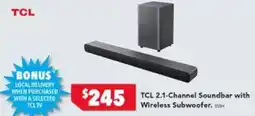 Harvey Norman TCL 2.1-Channel Soundbar with Wireless Subwoofer offer