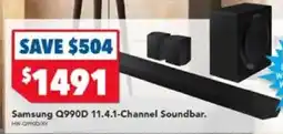 Harvey Norman Samsung Q990D 11.4.1-Channel Soundbar. offer