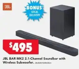 Harvey Norman JBL BAR MK2 2.1-Channel Soundbar with Wireless Subwoofer offer