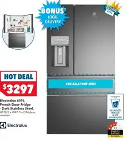 Harvey Norman Electrolux 609L French-Door Fridge - Dark Stainless Steel. offer