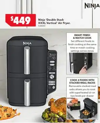 Harvey Norman Ninja 'Double Stack XXXL Vertical' Air Fryer. offer