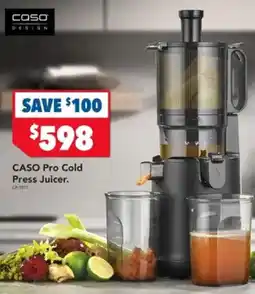 Harvey Norman CASO Pro Cold Press Juicer. offer