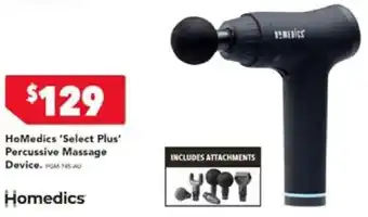 Harvey Norman HoMedics 'Select Plus' Percussive Massage Device offer