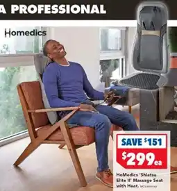 Harvey Norman HoMedics 'Shiatsu Elite II' Massage Seat with Heat. offer