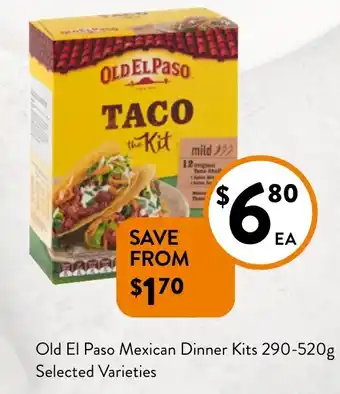 Foodworks Old El Paso Mexican Dinner Kits offer