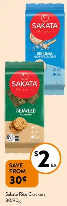 Foodworks Sakata Rice Crackers offer