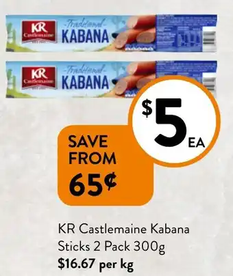 Foodworks KR Castlemaine Kabana Sticks offer