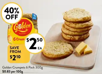 Foodworks Golden Crumpets offer