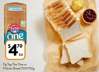 Foodworks Tip Top The One or 9 Grain Bread offer