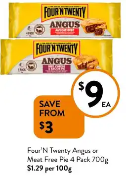 Foodworks Four'N Twenty Angus or Meat offer