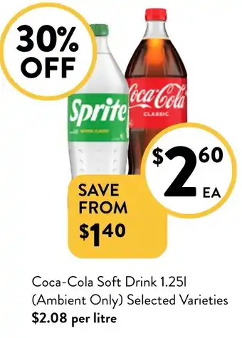 Foodworks Coca-Cola Soft Drink offer