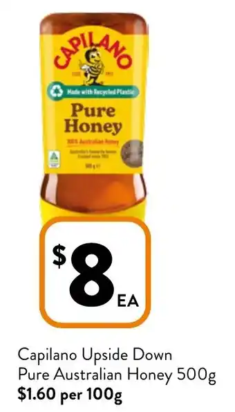 Foodworks Capilano Upside Down Pure Australian Honey offer