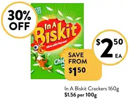 Foodworks In A Biskit Crackers offer