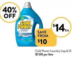 Foodworks Cold Power Laundry Liquid offer