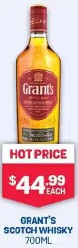 Bottlemart Grant's Scotch Whisky offer