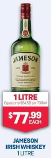 Bottlemart Jameson Irish Whiskey offer