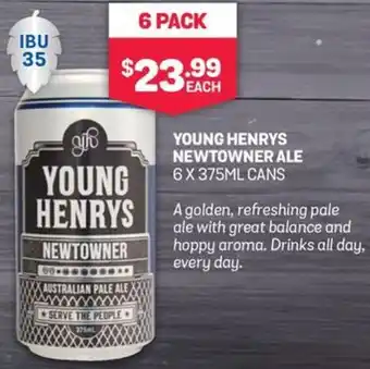 Bottlemart Young Henrys Newtowner Ale Cans offer