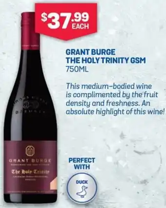 Bottlemart Grant Burge The Holy Trinity GSM offer