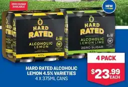 Bottlemart Hard Rated Alcoholic Lemon 4.5% Varieties Can offer