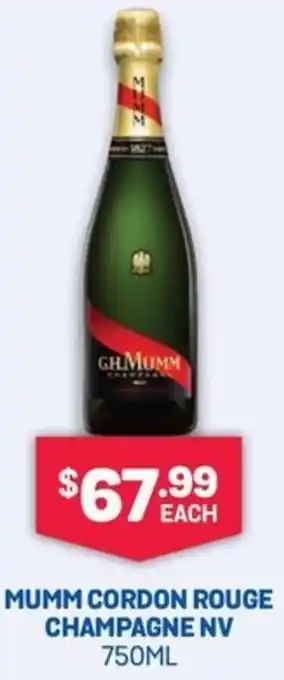 Bottlemart Mumm Cordon Rouge Champagne Nv offer