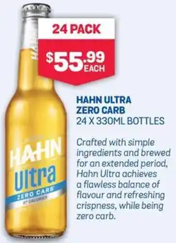 Bottlemart Hahn Ultra Zero Carb Bottles offer