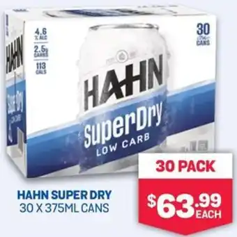 Bottlemart Hahn Super Dry Cans offer