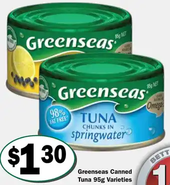 Friendly Grocer Greenseas Canned Tuna Varieties offer