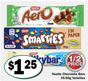 Friendly Grocer Nestle Chocolate Bars Varieties offer