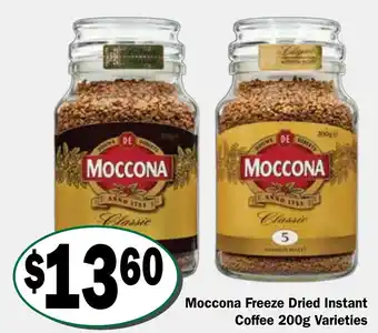 Friendly Grocer Moccona Freeze Dried Instant Coffee Varieties offer