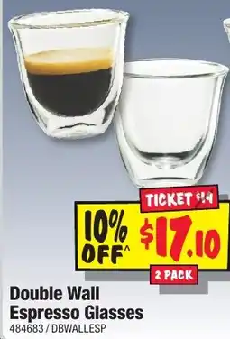 JB Hi-Fi Double Wall Cappuccino Glasses offer