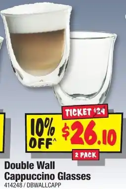 JB Hi-Fi Double Wall Cappuccino Glasses offer