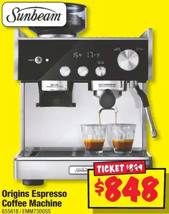 JB Hi-Fi Origins Espresso Coffee Machine offer