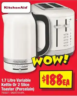 JB Hi-Fi Variable Kettle Or 2 Slice Toaster (Porcelain) offer