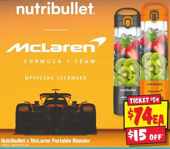 JB Hi-Fi Nutribullet x McLaren Portable Blender offer