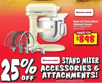 JB Hi-Fi Bowl Lift Stand Mixer (Almond Cream) offer