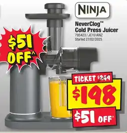 JB Hi-Fi NeverClog Cold Press Juicer offer