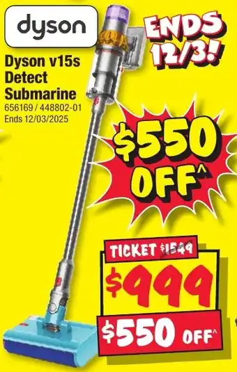 JB Hi-Fi Dyson v15s Detect Submarine offer