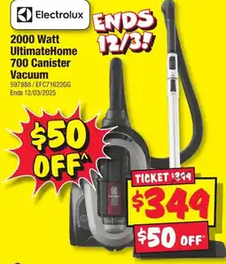 JB Hi-Fi 2000 Watt UltimateHome 700 Canister Vacuum offer