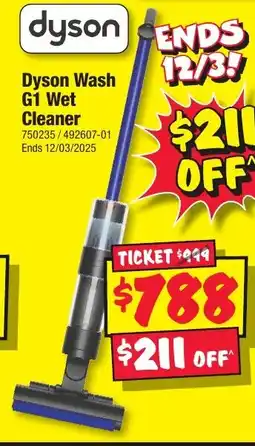 JB Hi-Fi Dyson Wash G1 Wet Cleaner offer