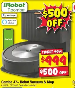 JB Hi-Fi Combo J7+ Robot Vacuum & Mop offer