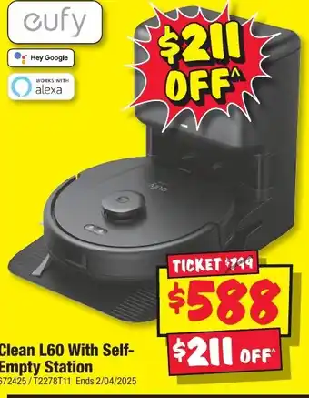 JB Hi-Fi Clean L60 With Self- Empty Station offer