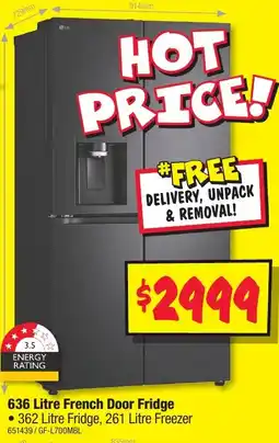 JB Hi-Fi 636 Litre French Door Fridge offer