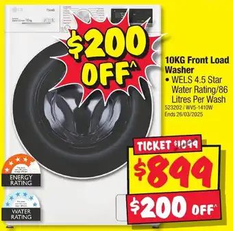 JB Hi-Fi Front Load Washer offer