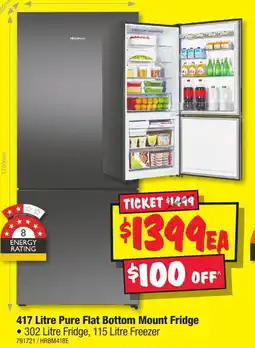 JB Hi-Fi 417 Litre Pure Flat Bottom Mount Fridge offer