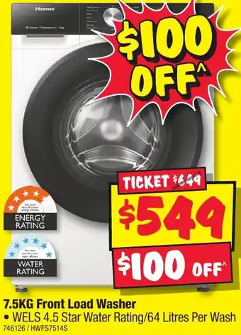 JB Hi-Fi Front Load Washer offer